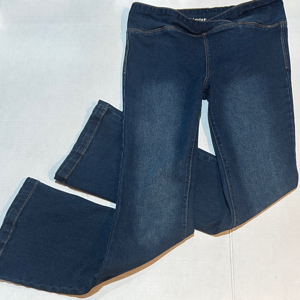 Hippie Girl Kids Pull On Flare Crossover High Rise Band Denim Pants Jeans‎ Sz 10